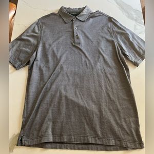 Bobby Jones Collection Mens Size Large Golf Polo Shirt Black White Short Sleeve